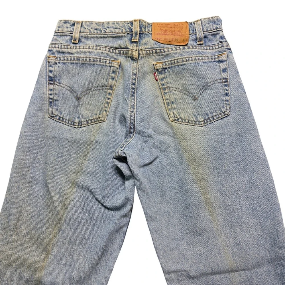 Vintage 550 Relaxed Tapered Leg Jeans Mens 30x30 Light Wash Levi's Made in USA